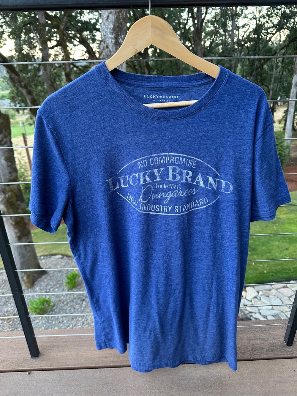 Lucky Brand Men's Royal Blue Short Sleeve Graphic Tee